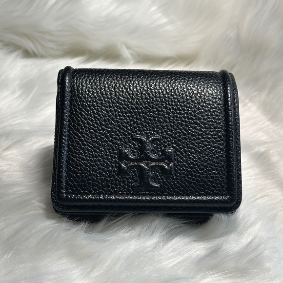 Tory Burch McGraw Bi-fold Black Wallet - Picture 1 of 8
